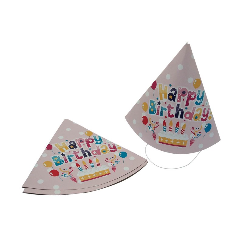 Birthday Party Hat Cake Pink 3pc Set 52xH22cm